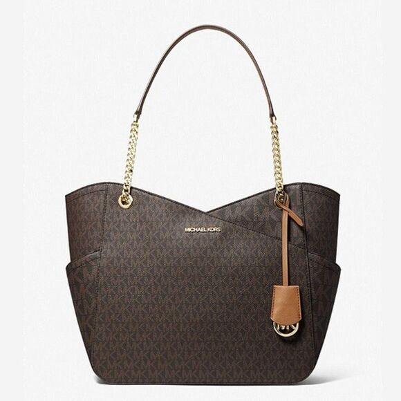 MICHAEL KORS Women's Jet Set Large Logo Shoulder Bag - Picture 2 of 4